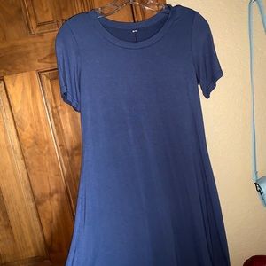 Blue t-shirt dress